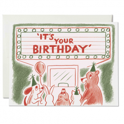Birthday Marquee|Red Cap Cards