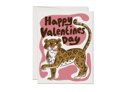 Valentine's Leopard card|Red Cap Cards
