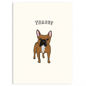 French Bulldog - 8 Thank You Cards/Env|Nelson Line