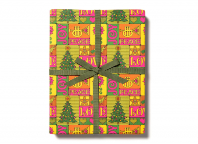 SHEET WRAP Peace, Love, Joy Holiday|Red Cap Cards