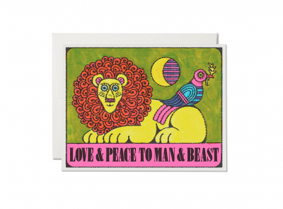 Man and Beast Holiday|Red Cap Cards