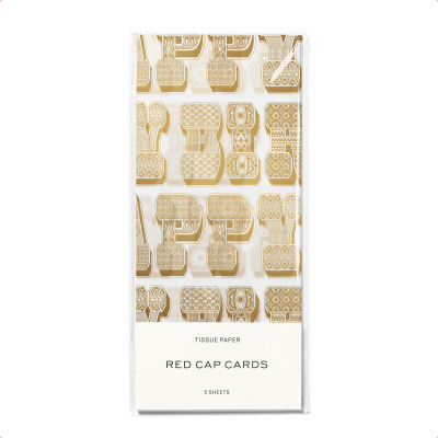 B-day Typography Spot Tissue paper|Red Cap Cards
