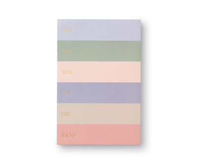 Muted Color Block Weekly Memo Notepad|Rifle Paper