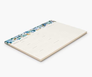 Garden Party Blue Meal Planner Notepad|Rifle Paper