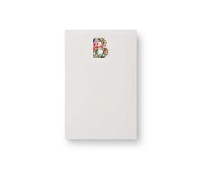 Garden Party Monogram Notepad - B|Rifle Paper