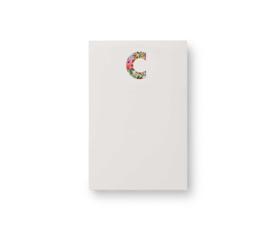 Garden Party Monogram Notepad - C|Rifle Paper