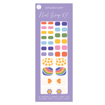 Rainbowlicious Pedi Nail Wrap Kit|Studio Oh