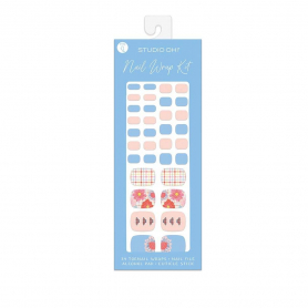 Plaid Blossoms Pedi Nail Wrap Kit|Studio Oh