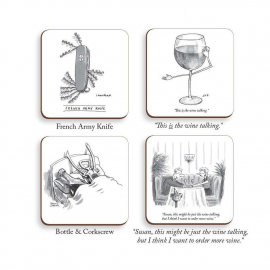 Wine - Boxed Set Of 4 Coasters|Nelson Line