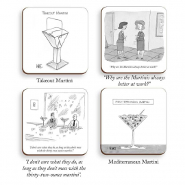 Martinis - Boxed Set Of 4 Coasters|Nelson Line