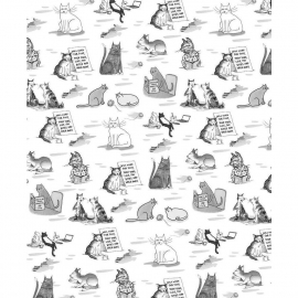 New Yorker Cats Pack Giftwrap- 2 sheets folded|Nelson Line