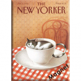 Cat In A Tea Cup - Ny'Er Cvr Hard Magnet|Nelson Line