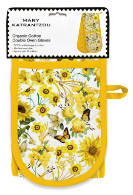 OVEN GLOVES Yellow Butterflies
