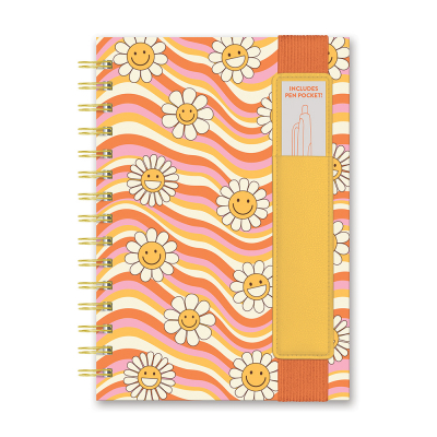 Waves of Melody Oliver Notebook with Pen Pocket|Studio Oh