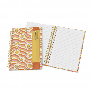 Waves of Melody Oliver Notebook with Pen Pocket|Studio Oh