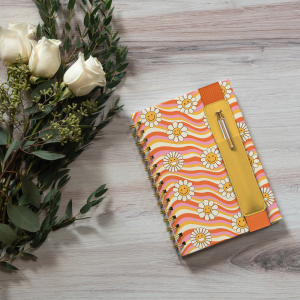 Waves of Melody Oliver Notebook with Pen Pocket|Studio Oh