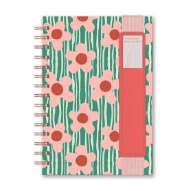 Reigning Flowers Oliver Notebook with Pen Pocket|Studio Oh