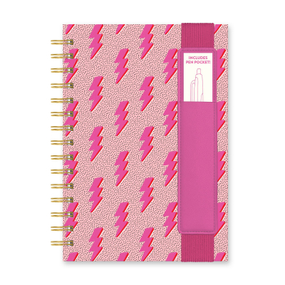 Charged Up Oliver Notebook with Pen Pocket|Studio Oh
