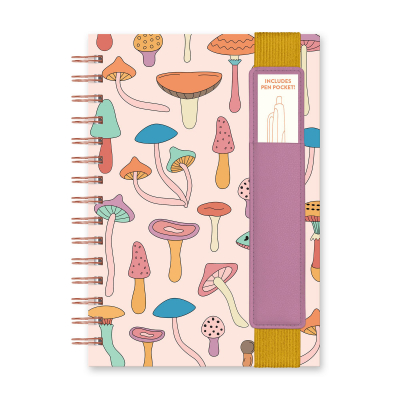 Mushroom Melody Oliver Notebook with Pen Pocket|Studio Oh