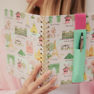 Sights of Paris Oliver Notebook with Pen Pocket|Studio Oh!