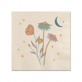 Moon Flowers Beverage Napkin|Studio Oh