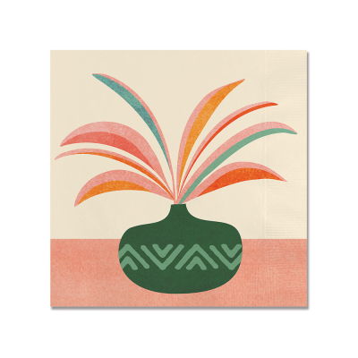 Fanciful Fronds Beverage Napkin|Studio Oh