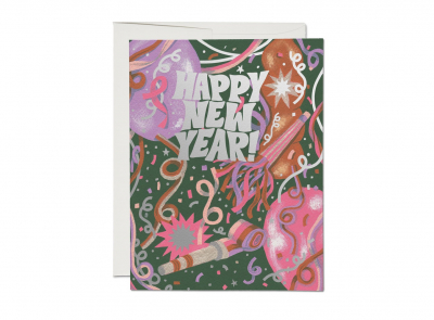 New Year's Noise FOIL Holiday|Red Cap Cards