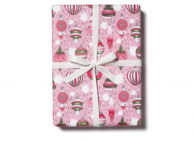 SHEET WRAP Retro Ornaments|Red Cap Cards