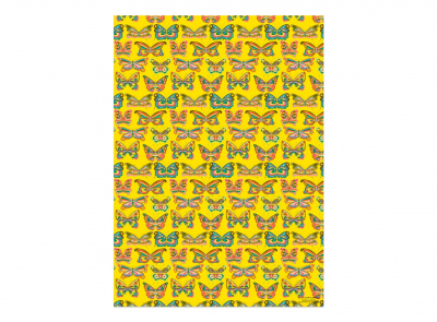 Psychedelic Butterfly wrap roll- 3 sheets|Red Cap Cards