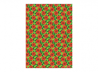 ROLL WRAP Big Poinsettia Holiday|Red Cap Cards
