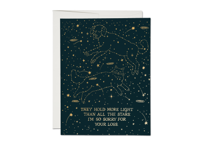 Pet Constellation Sympathy card|Red Cap Cards
