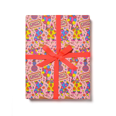 Clowns SPOT Birthday wrap|Red Cap Cards