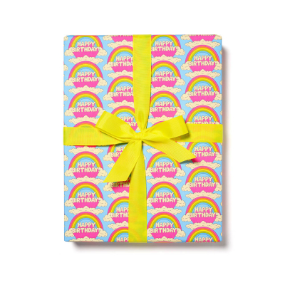 All Over Rainbows SPOT Birthday wrap|Red Cap Cards