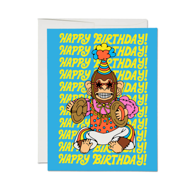 Funky Monkey SPOT Birthday card|Red Cap Cards