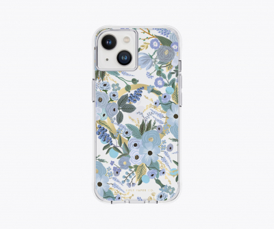 Clear Garden Party Blue iPhone 14 Case w/ MagSafe|Rifle Pape