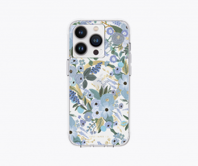 Clear Garden Party Blue iPhone 14 Pro Case w/ Magsafe|Rifle