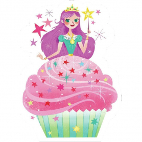 GLITTER Princess Cupcake