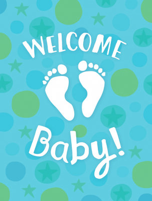 ENCLOSURE Baby Boy Footprints