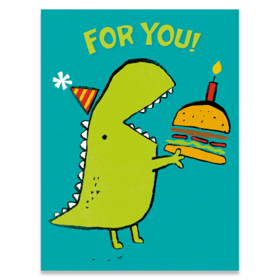 ENCLOSURE Dino With Birthday Burger