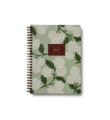 2027 Sage Hydrangea 12-Month Soft Spiral Planner|Rifle Paper