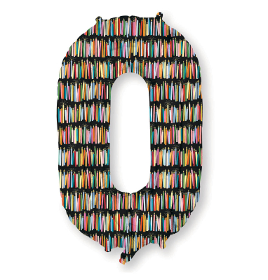 Candles Numbered Foil Balloon 0|Rifle Paper