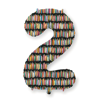Candles Numbered Foil Balloon 2|Rifle Paper