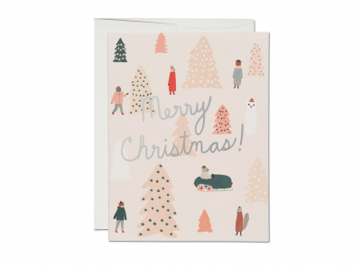 Pink Trees Holiday|Red Cap Cards