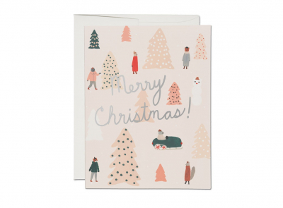 BOX Pink Trees Holiday|Red Cap Cards