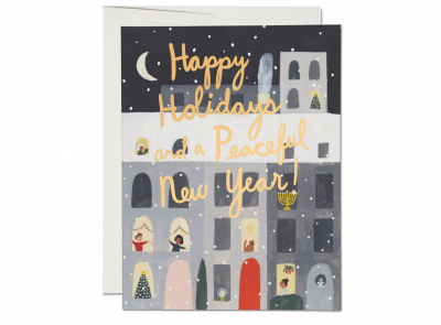 City Snow Holiday|Red Cap Cards