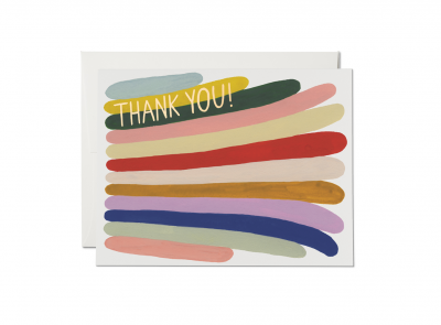 Rainbow Stripes Thank You boxed set|Red Cap Cards