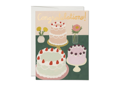 Cake Celebration Congratulations card|Red Cap Cards