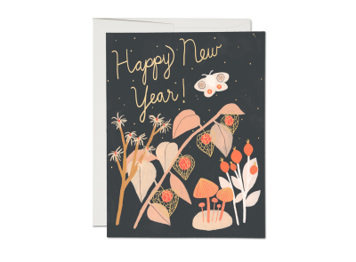 New Year's Lanterns FOIL Holiday card|Red Cap Cards