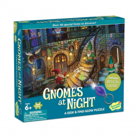 Seek & Find Glow Puzzle: Gnomes At Night|Peaceable Kingdom