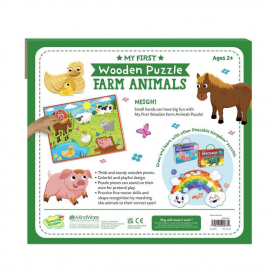 My First Wooden Puzzle: Farm Animals|Peaceable Kingdom